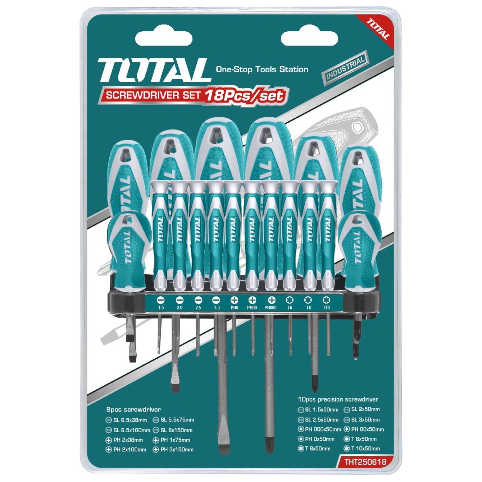 Juego De Destornilladores Indus 18 PZ